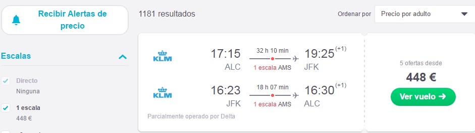 ALERTA DE PRECIO SKYSCANNER
