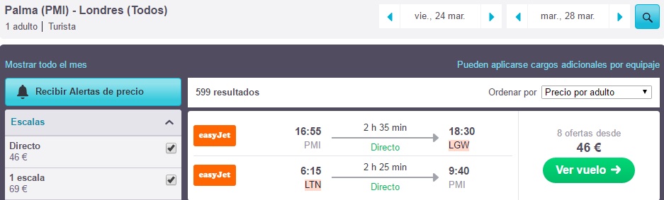 vuelos baratos a Londres en Marzo