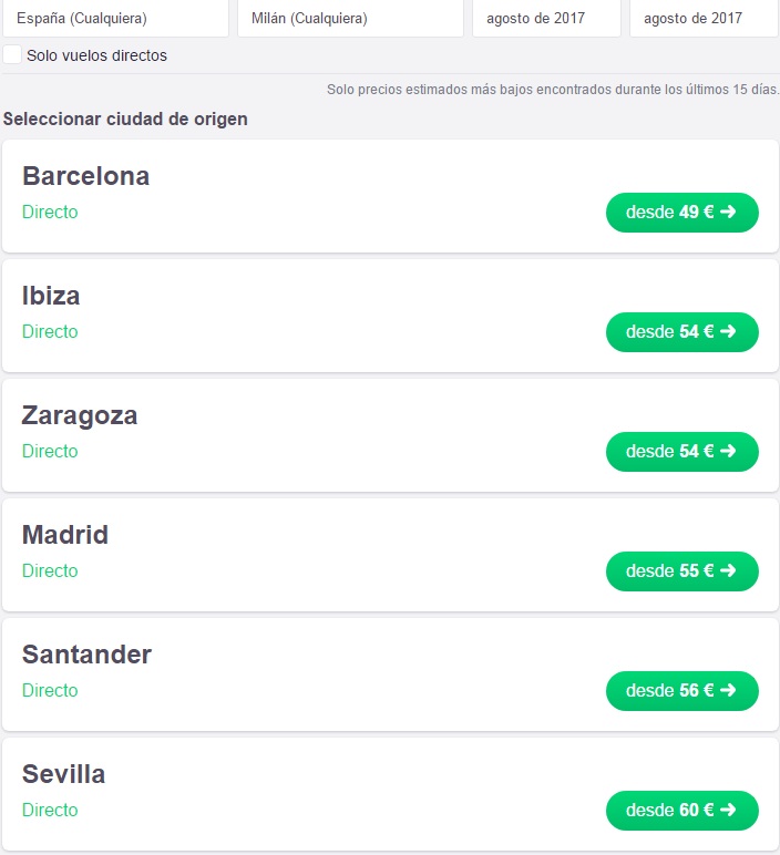 VUELOS BARATOS A MILÁN EN JULIO Y AGOSTO