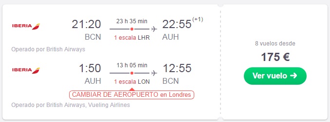 VUELO BARATO ABU DHABI