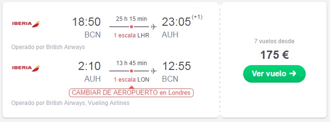 VUELOS BARATOS A ABU DHABI EN NOVIEMBRE