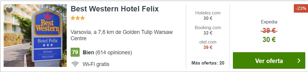 hotel super barato VArsovia