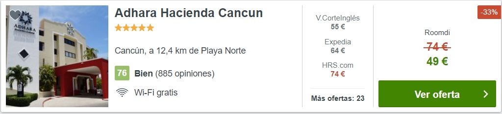 hotel 5 super barato Cancún