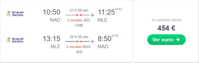 BILLETE BARATO A MALDIVAS
