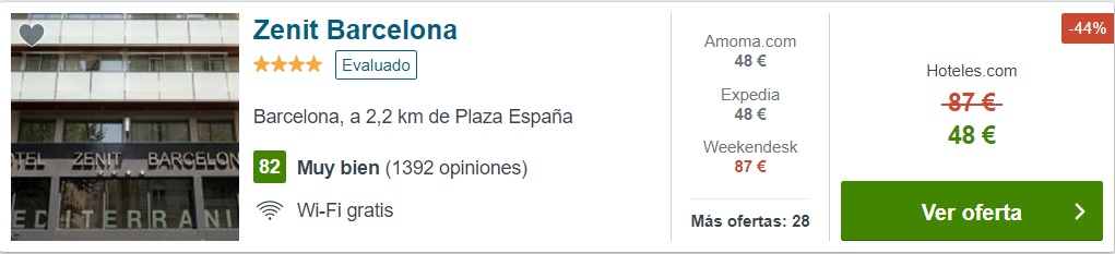 hotel zenit barcelona