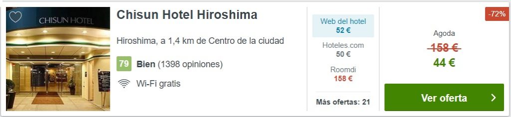 ALOJAMIENTO BARATO EN HIROSHIMA