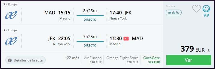 VUELO BARATO MADRID NUEVA YORK