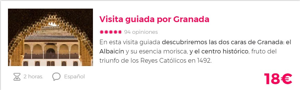 VISITA GUIADA BARATA POR GRANADA