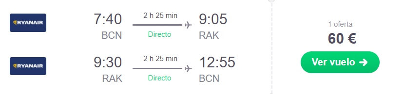 VUELO BARATO A MARRKECH EN VERANO