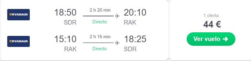 vuelo barato a Marrakech