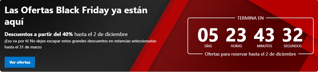 BLACK FRIDAY EN BOOKING: -40% DE DESCUENTO EN ALOJAMIENTOS