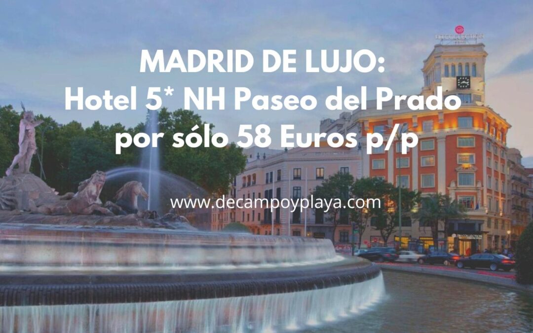 MADRID de lujo: Hotel 5* NH Paseo del Prado por sólo 58 Euros p/p
