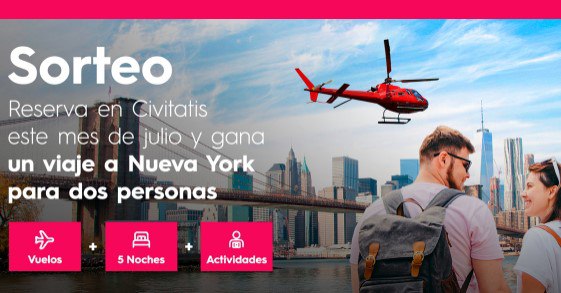 SORTEO VIAJE A NUEVA YORK para 2 personas con Civitatis. Participa dentro del post