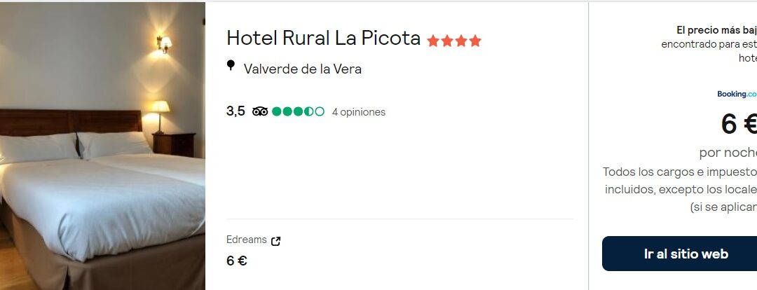CORREE!! Hotel Rural 4* SIERRA DE GREDOS por SÓLO 3 Euros p/p