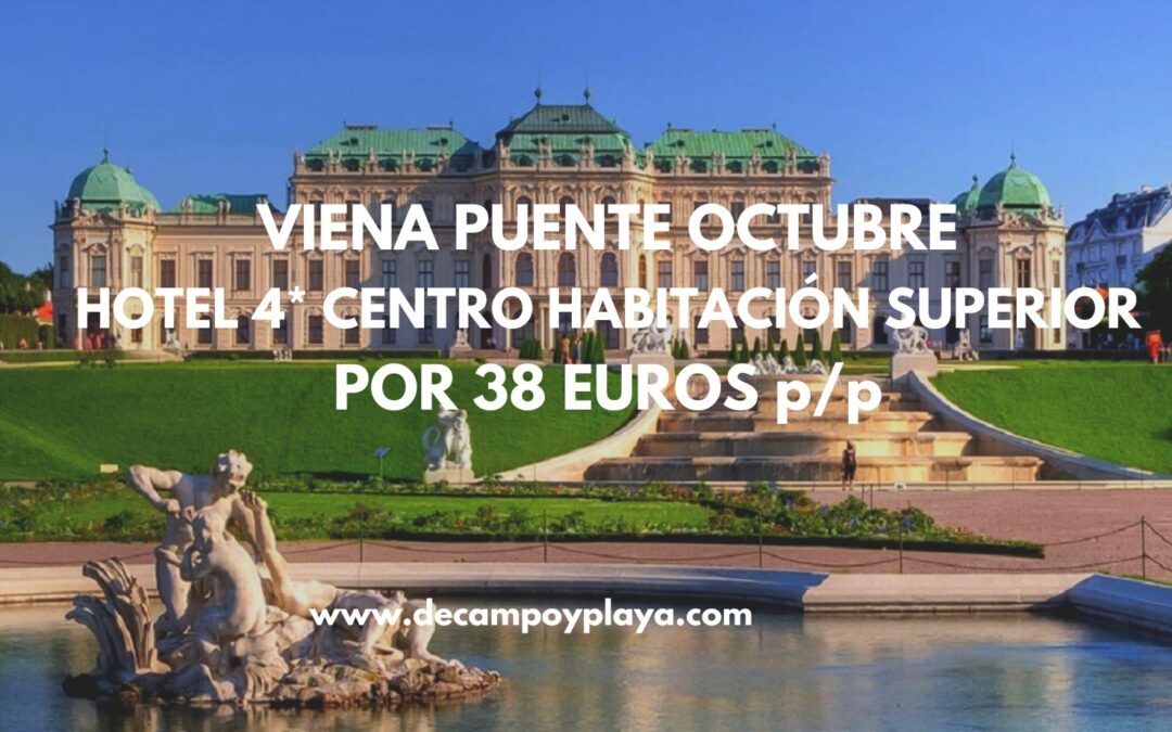 CORREE!! VIENA puente Octubre: Habitación superior Hotel 4* centro por sólo 38 Euros p/p