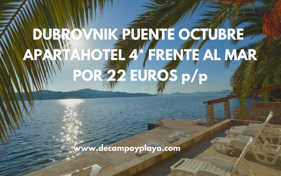 DUBROVNIK puente Octubre: Apartahotel 4* frente al mar por sólo 22 Euros p/p