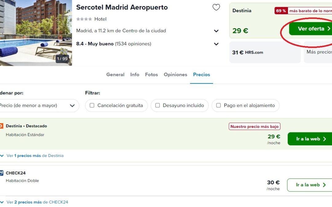 CHOLLO MADRID AEROPUERTO: Hotel 4* por sólo 14 Euros p/p