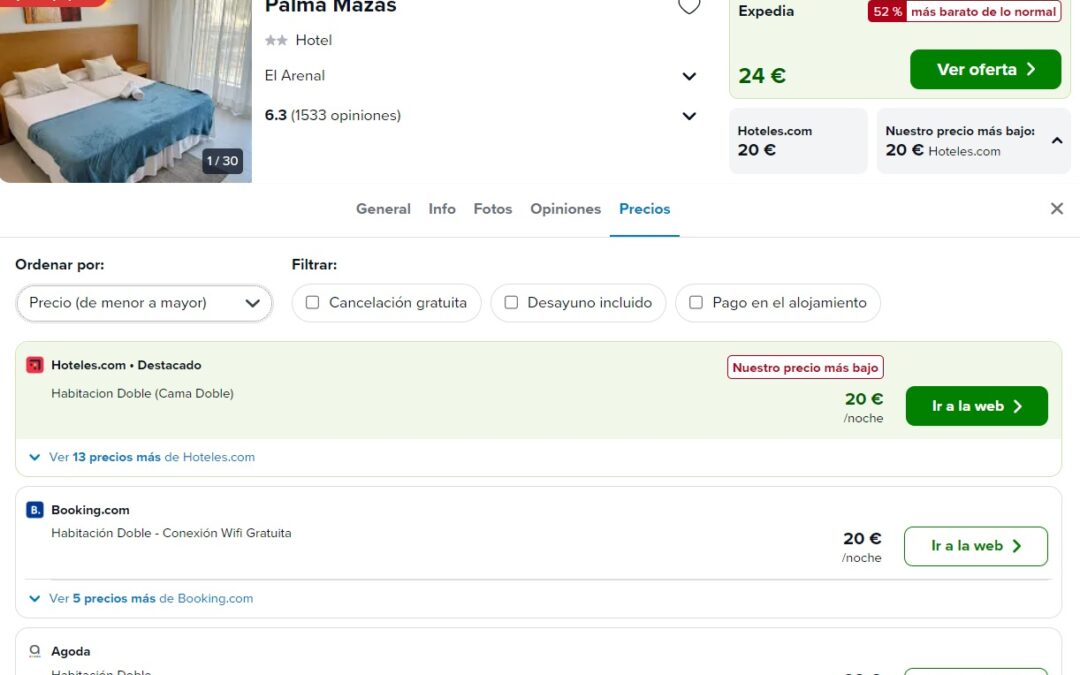 RÁPIDO MALLORCA!! Puente Noviembre Hotel cancelable SÓLO 10 Euros p/p