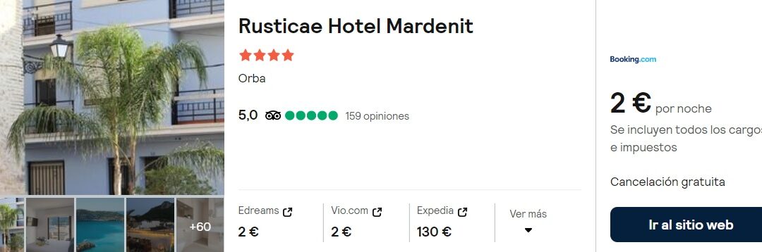 NI LO PIENSES!! Hotel 4* rural en Alicante por sólo 1 Euro p/p