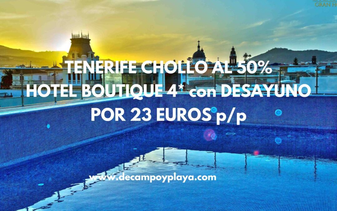 ÚLTIMA HORA TENERIFE!! SUITE Hotel Spa 4* con desayuno por sólo 20 Euros p/p