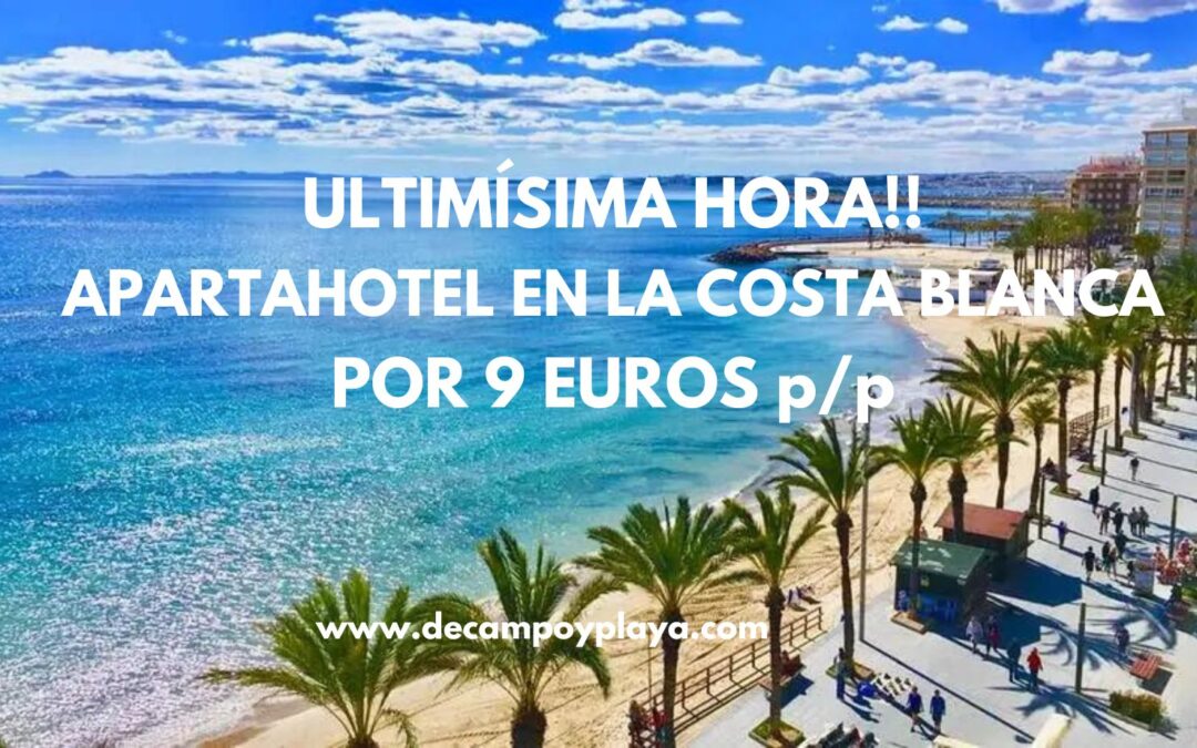 ULTIMÍSIMA HORA!! Costa Blanca Apartahotel en la playa para seis por SÓLO 9 Euros p/p