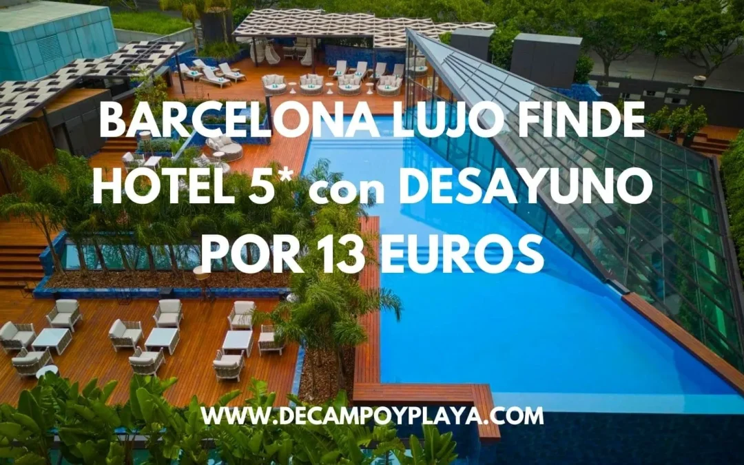 CORREE!! BARCELONA LUJO Fin de semana: SUITE Hotel Spa 5* con desayuno por sólo 13 Euros p/p