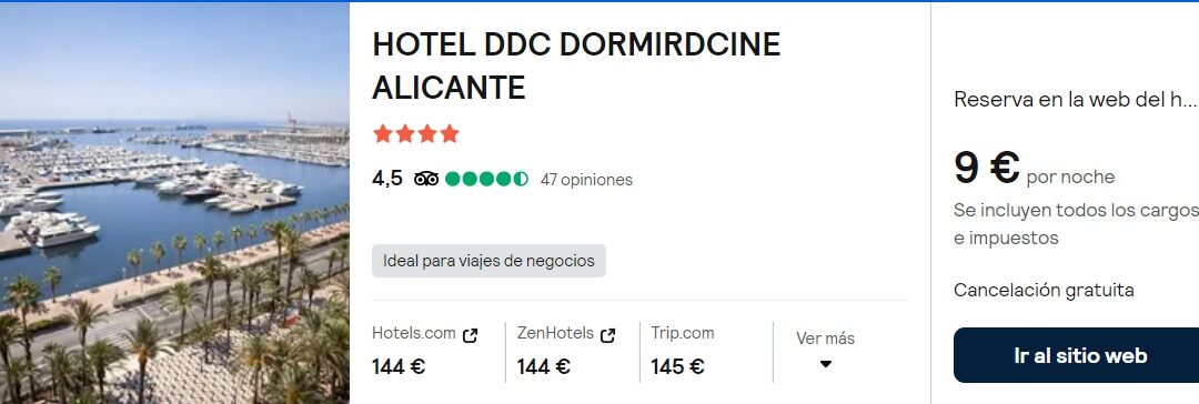 RÁPIDO!! VERANO EN ALICANTE: Hotel 4* junto a la playa por SÓLO 4 Euros p/p