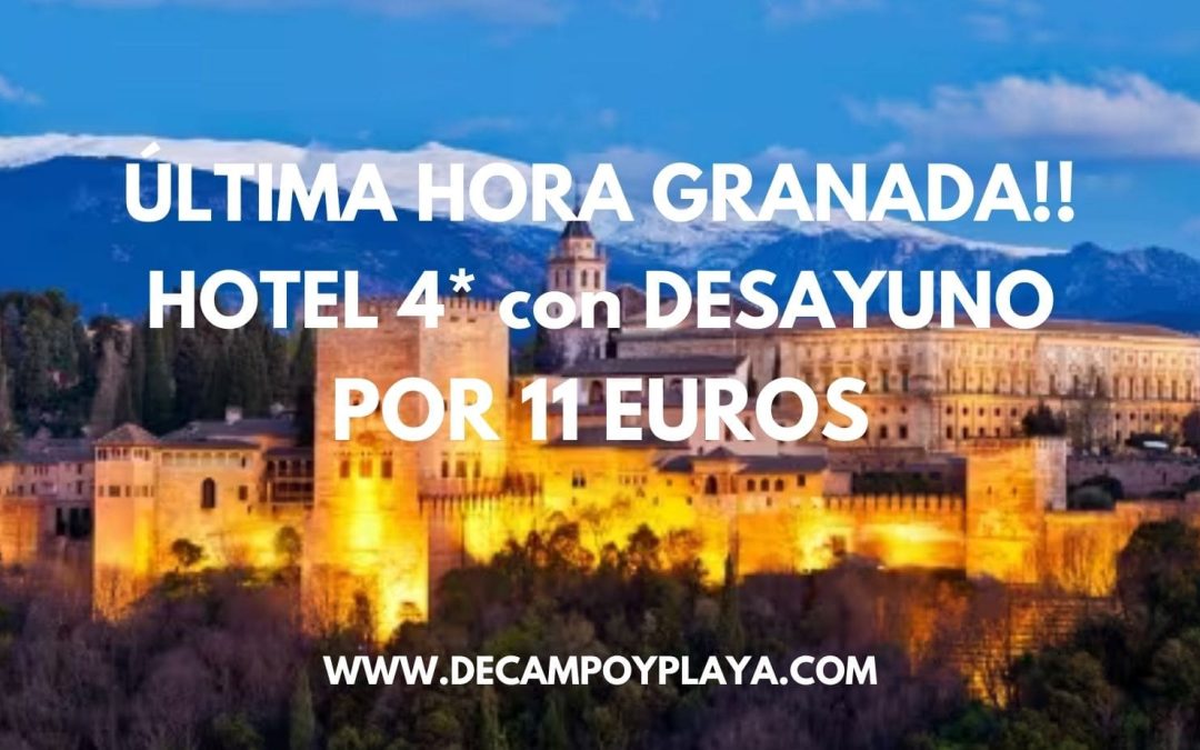 ÚLTIMA HORA!! GRANADA en Navidades: Hotel Palacio 4* con desayuno por sólo 11 Euros p/p
