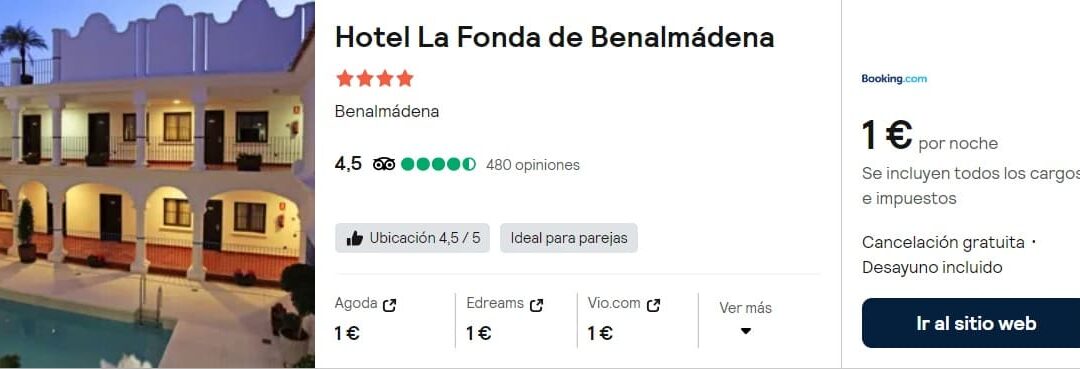 NI LO PIENSES!! COSTA DEL SOL Fin de semana: Hotel 4* con DESAYUNO por SÓLO 0,50 CÉNTIMOS p/p