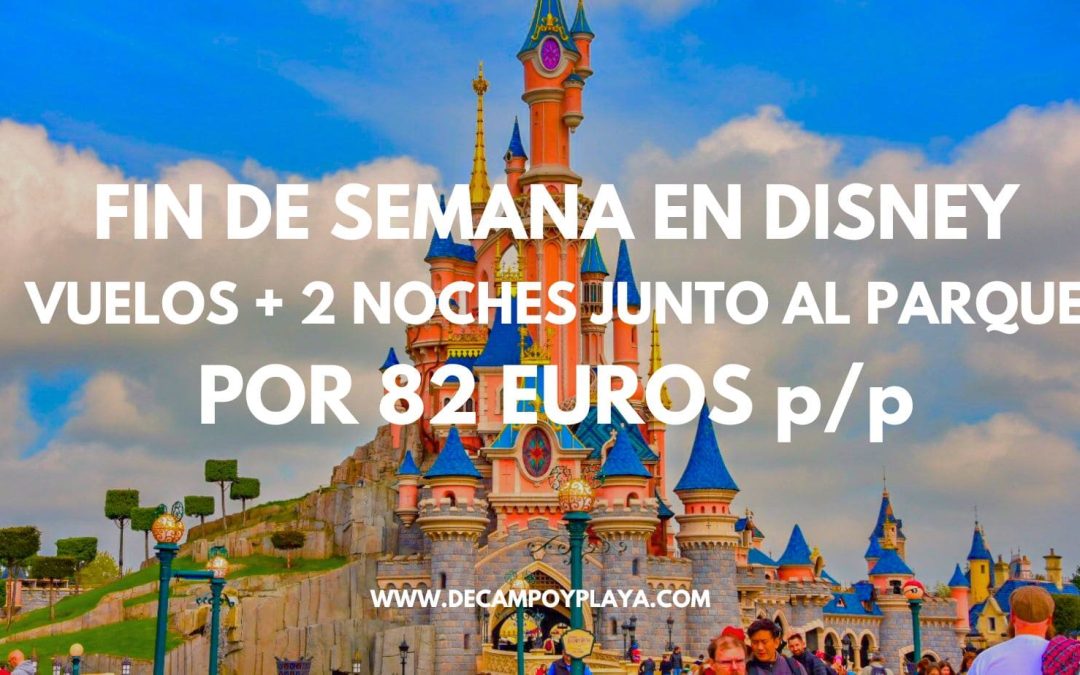 LOCURÓN!! DISNEY PARÍS Fin de semana: Vuelos + 2 noches + traslados incluidos por sólo 82 Euros p/p
