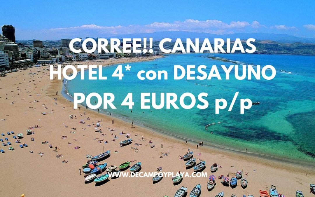 RÁPIDO!! CANARIAS: Hotel 4* en Las Palmas junto a la playa por sólo 4 Euros p/p