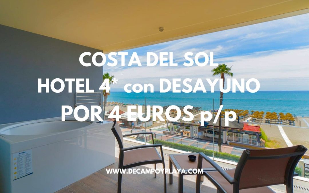 CORREE!! COSTA DEL SOL: Hotel 4* en Torremolinos frente a la playa con desayuno sólo 4 Euros p/p