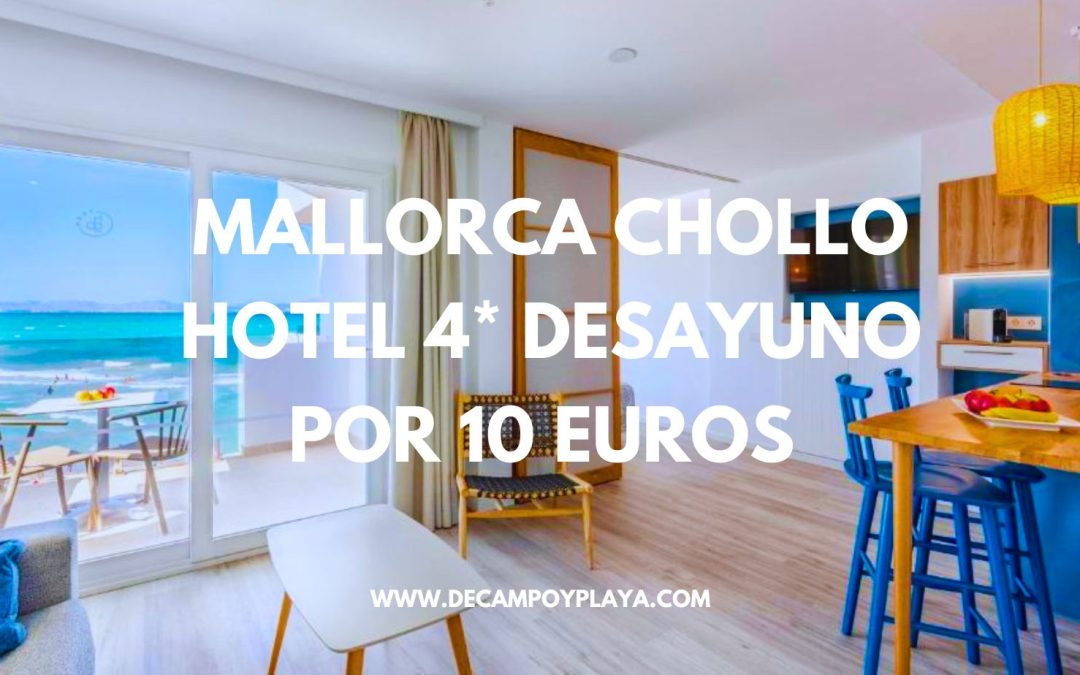 NI LO PIENSES!! MALLORCA: Hotel 4* primera línea playa con desayuno por SÓLO 10 Euros p/p