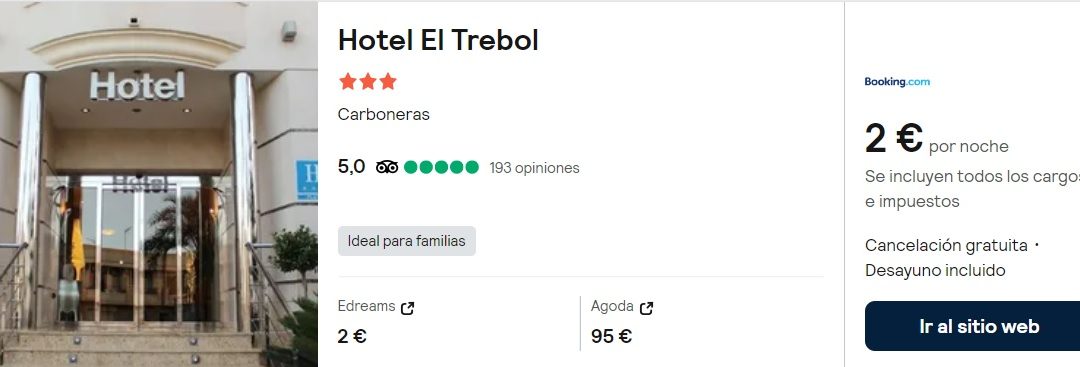 CORREE!! COSTA ALMERÍA Cabo de Gata Fin de semana Primavera: Hotel 4* DESAYUNO por sólo 1 Euro p/p