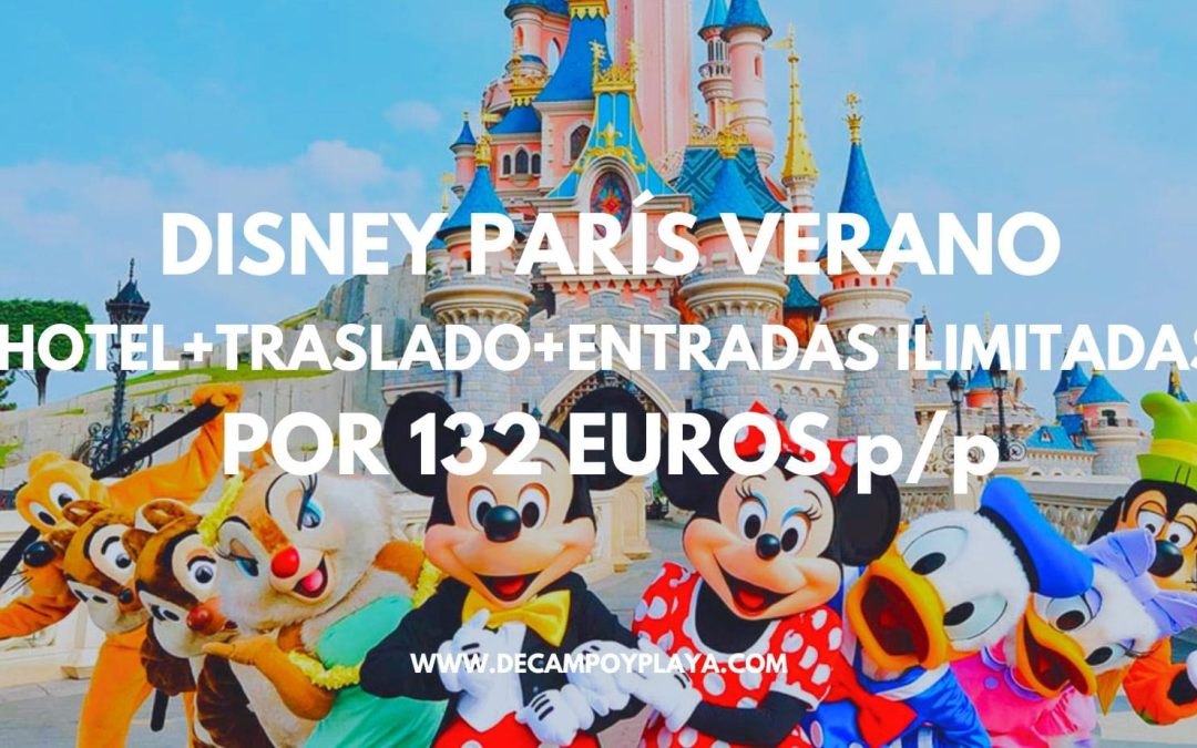 Semana Mágica de DISNEY PARÍS JUNIO, JULIO Y AGOSTO: Hotel en el parque con TRASLADO GRATUITO + ACCESO PREFERENTE + entradas ILIMITADAS desde sólo 132 Euros p/p