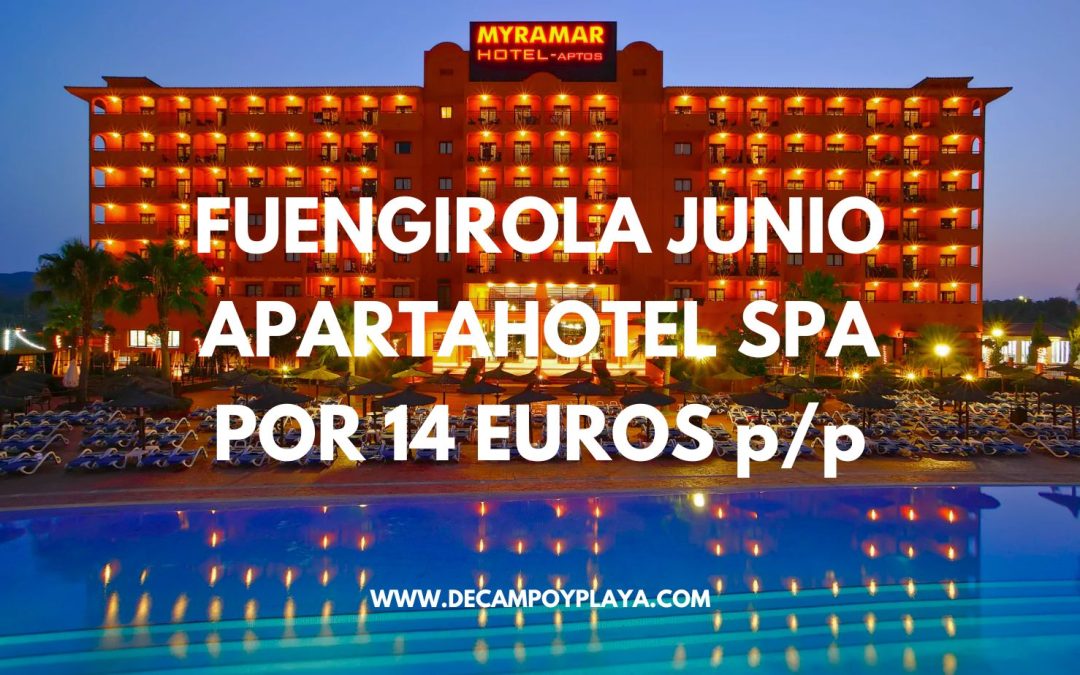 CORREE!! COSTA DEL SOL en Junio: Apartahotel Spa junto a la playa para cuatro por sólo 14 Euros p/p
