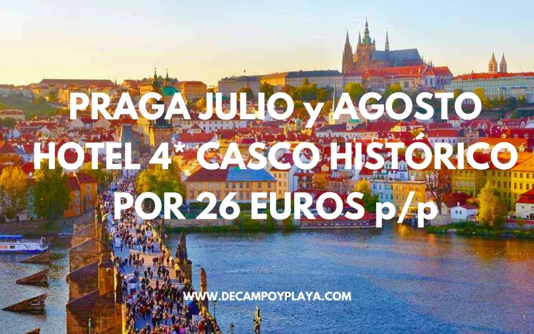 PRAGA en JULIO y AGOSTO: Hotel 4* junto casco histórico por sólo 26 Euros p/p