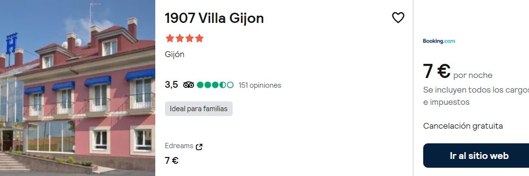 RÁPIDO!! ASTURIAS: Hotel 4* en Gijón por sólo 3 Euros p/p