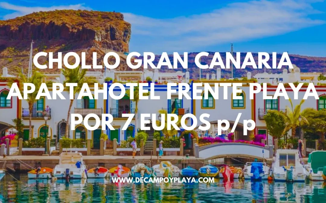 GRAN CANARIA puente Mayo: Apartahotel frente playa para cuatro por SÓLO 7 Euros p/p
