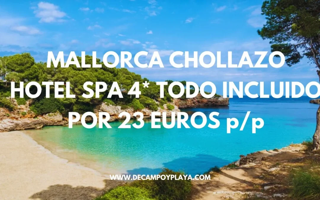 BRUTAL MALLORCA!! Hotel Spa 4* TODO INCLUIDO puente Mayo junto playa por sólo 23 Euros p/p