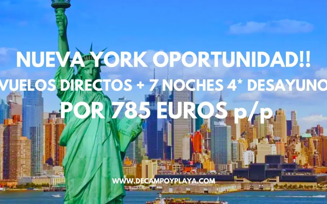 NUEVA YORK próximo Otoño OPORTUNIDAD!! Vuelos DIRECTOS + 7 noches Hotel 4* en TIMES SQUARE con desayuno por sólo 785 Euros p/p