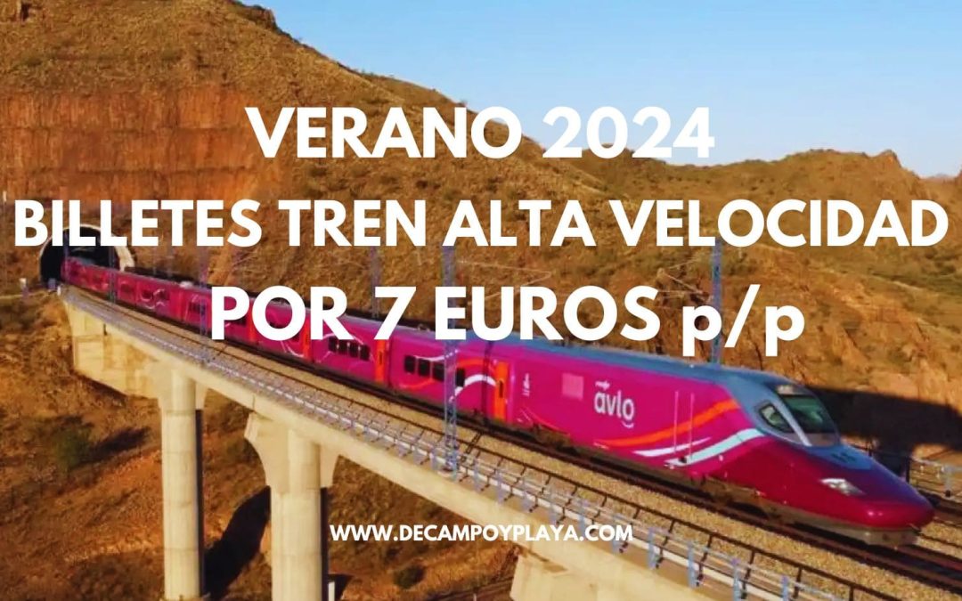 RÁPIDO!! Billetes TREN ALTA VELOCIDAD en VERANO sólo 7 Euros