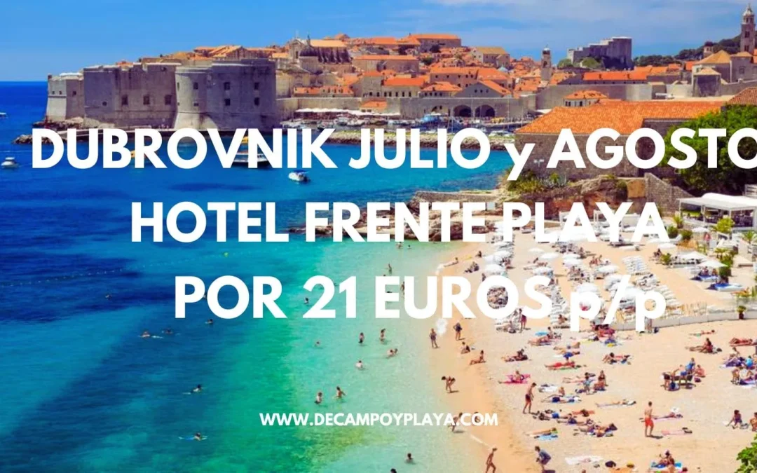CROACIA EN AGOSTO: Hotel en DUBROVNIK frente al mar para cuatro sólo 21 Euros p/p