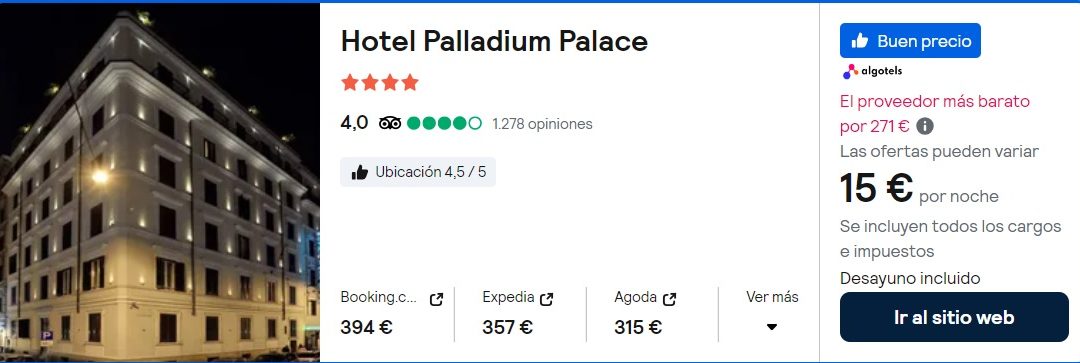 BRUTAL ROMA Fin de semana!! Hotel 4* en centro histórico con desayuno por sólo 7 Euros p/p