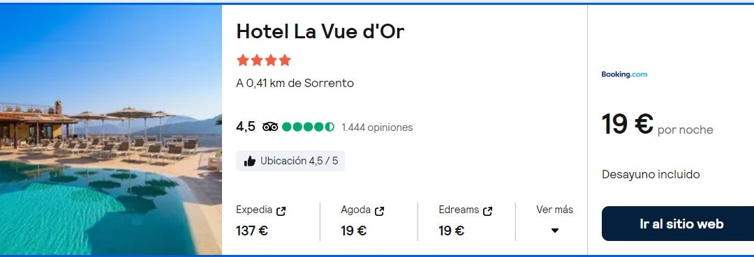 NI LO PIENSES!! COSTA AMALFITANA (Italia) Hotel Spa 4* en SORRENTO DE LUJO con desayuno por 5 EUROS p/p