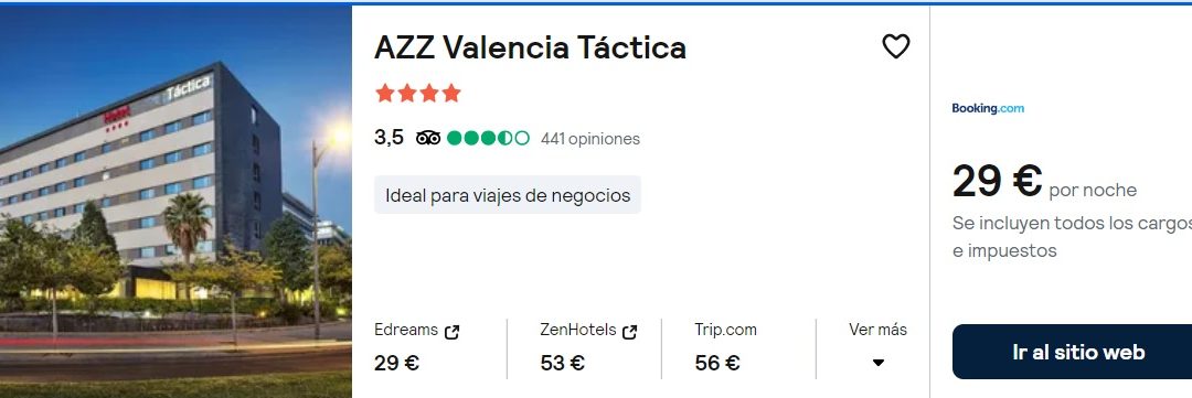 VALENCIA CHOLLO: Hotel 4* por sólo 14 Euros p/p