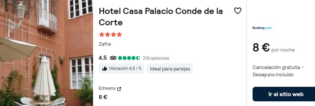 RÁPIDO!! EXTREMADURA: Hotel 4* en Zafra con desayuno SÓLO 4 Euros p/p