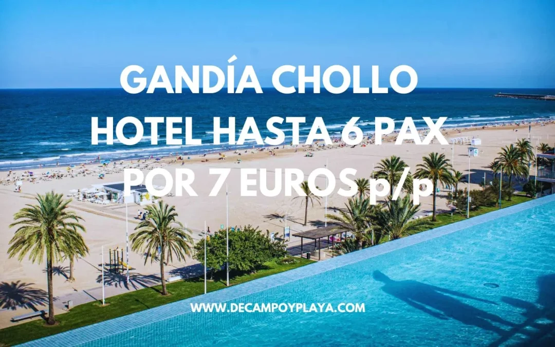 BRUTAL GANDÍA: Hotel con piscina hasta 6 pax por SÓLO 7 Euros p/p