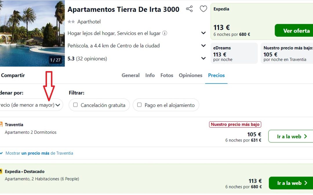 PEÑÍSCOLA AGOSTO: Aparthotel para seis en la playa por sólo 17 Euros p/p