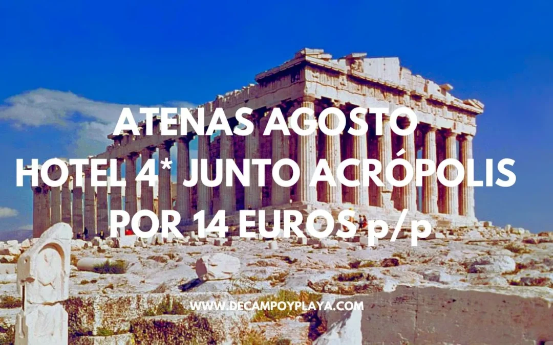 GANGA!! ATENAS AGOSTO: Exclusivo Hotel 4* lujo junto Acrópolis por sólo 14 Euros p/p